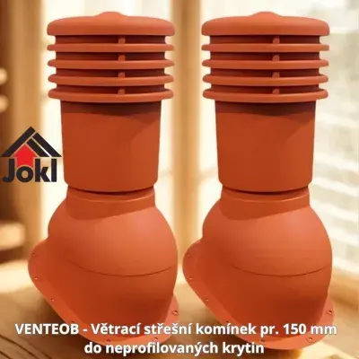 VENTEOB - Větrací střešní komínek pr. 150 mm do neprofilovaných krytin . Jokl, vše pro střechu